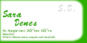 sara denes business card